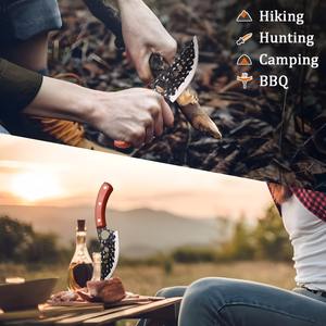 Couteau de boucher professionnel fait main en acier inoxydable noir de 6 pouces, couteau de cuisine, de désossage et de filetage à manche intégral pour la viande - Product Image 4