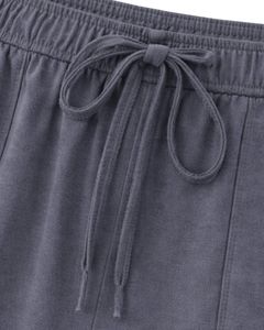 Charcoal Grey <b>Women</b> Lounge Set Short Sleeve TShirt Shorts Casual Summer Pajama Set Soft Breathable Cotton Blend Two Piece Outfit - Product Image 5