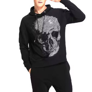 Sweat à capuche oversize en chenille brodée 400 g/m² avec rivets étoile, 100 % coton, logo personnalisé OEM, MOQ 50 pièces - Product Image 2
