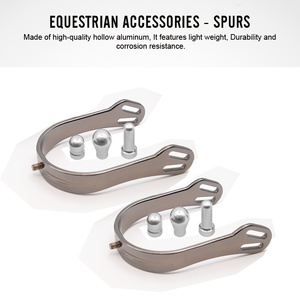 1 Juego de Espuelas Color Gris Metálico - Incluye 3 Pares de Decoraciones de Repuesto, Hechas de Aleación de Aluminio de Aviación - Product Image 2