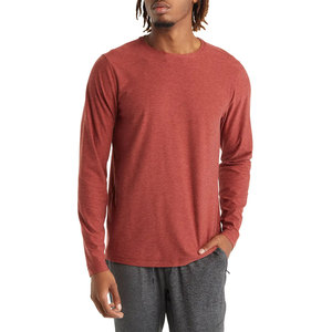 T-shirt classique à manches longues pour homme ODM, en coton, séchage rapide, respirant, couleur unie, 100% coton polyester, t-shirt oversize à col rond - Product Image 3