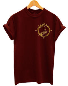 Camiseta de algodón de gran tamaño para hombre con diseños de logotipo personalizado Camiseta de cuello estampado de algodón 100% de peso pesado - Product Image 6