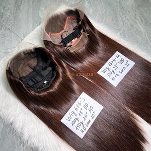 Pelucas de cabello Remy de alta calidad, cabello humano Marrón Natural 6x6 13x4, pelucas frontales de encaje, cabello virgen vietnamita crudo, precio al por mayor - Product Image 6