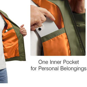 Veste bomber de qualité supérieure pour homme avec poches sur les manches et poches intérieures, style bomber, pour le sport, les activités de plein air et l'hiver. - Product Image 3