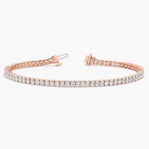 Bracelet tennis de luxe pour femme en or jaune 14 carats plaqué or 18 carats avec diamant de laboratoire taille ovale certifié IGI - Product Image 5