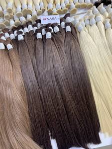 Extensions de cheveux en vrac, prix de gros, cheveux humains vietnamiens à double tirage, 100 grammes, couleurs marron 26 pouces - Product Image 5