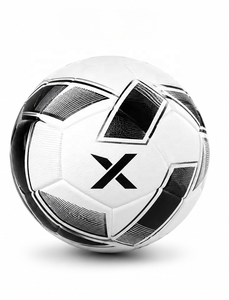 Ballon de football en mousse personnalisé X |   Blanc Noir Or |   Logo X |   Fabricant OEM ODM |   Design haut de gamme |   Qualité supérieure - Product Image 1