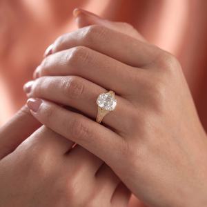 แหวนเพชรทรงยาว 3.0 กะรัต ทรงคุชชั่น แบบดั้งเดิมจากเหมือง แหวนทอง 14K ลายฉลุโบราณสำหรับหมั้น สไตล์อาร์ตเดโค แหวนเพชรเม็ดเดี่ยว - Product Image 3