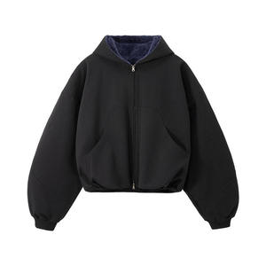 Sweat à capuche vintage pour homme, nouvelle tendance, en peluche courte avec capuche contrastante, taille XL, en toile, style streetwear de marque - Product Image 2