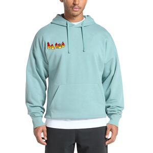 เสื้อฮู้ดสวมหัวสำหรับผู้ชายเสื้อมีฮู้ดแบบสวมหัวผ้าคอตตอน100% สีดำขนาดใหญ่ออกแบบโลโก้ได้ตามต้องการแบบ3D - Product Image 1