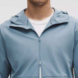 Chaqueta Cortavientos de Invierno para Hombre, Impermeable, Ligera, con Capucha, Transpirable, de Secado Rápido, con Logotipo Frontal en Lona y Poliéster - Product Image 3