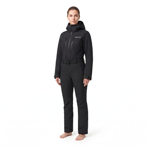 Traje de esquí de nieve de una pieza para mujer, impermeable, a prueba de viento, transpirable, con capucha, mono de nailon - Product Image 3