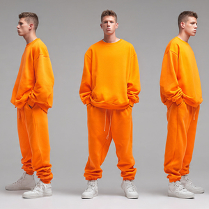 100% <b>Polyester</b> <b>Tracksuit</b> Streetwear Zipper Hoodie Sweatpants Set Men <b>Polyester</b> Jogging Wear <b>Tracksuits</b> Men's - Product Image 3