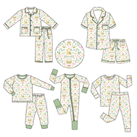 Pyjamas de Pâques pour bébés et enfants, tenues assorties pour la famille, vêtements de détente en bambou pour maman, papa et moi, ensembles pour filles
