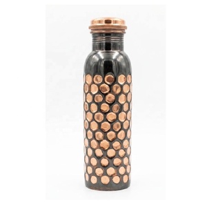 Hammered Pattern Novelty Ayurvedic <b>Copper</b> <b>Bottle</b> Lid Applicable Anti-Corrosion Coating for Yoga Meditation Gift Box Packaging - Product Image 4