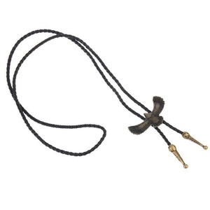 Retro Alloy Pendant Bolo Tie Adjustable Genuine Leather Cowboy Necktie Necklace for Men & Boys - Product Image 4