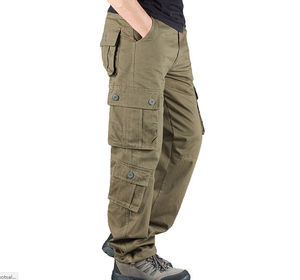 Pantalones de Lona Premium para Hombre, Cintura Media, Transpirables, Diseño Cargo Urbano con Múltiples Bolsillos, Antiarrugas, Estilo Urbano - Product Image 2