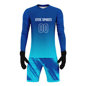 Uniformes de Portero de Fútbol Profesionales para Adultos de Alta Calidad y Bajo Precio, Manga Larga, Sublimación Completa, Logotipo Personalizado 100% - Product Image 1