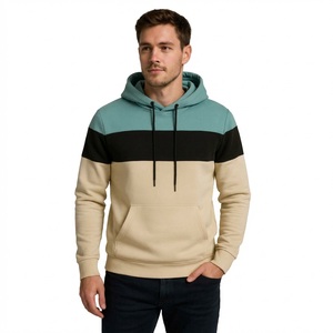 Sudadera con Capucha Premium en Bloques de Color |   Bomber de Béisbol |   Diseño Tricolor, Tela de Felpa 100% Algodón, Invierno, Personalizado, OEM, Bangladesh - Product Image 1