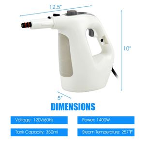 Pulitore a Vapore Portatile ad Alta Potenza 17 in 1, 1400W, 257°F, 5 Bar di Pressione Vapore, Spina USA, per Auto, Hotel, Garage, Camper - Product Image 5