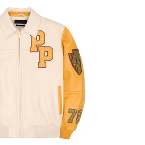 Vestes Avirex pour hommes en cuir de vachette véritable 100% sur mesure, pour l'hiver, fabricant OEM, broderie, streetwear - Product Image 6