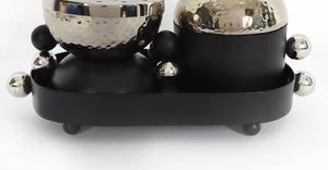 Quemador de Incienso de Metal y Madera Acanalado al por Mayor, Cilindro de Lujo Dorado para Bakhoor, Decoración Moderna Minimalista para Mesa - Product Image 4
