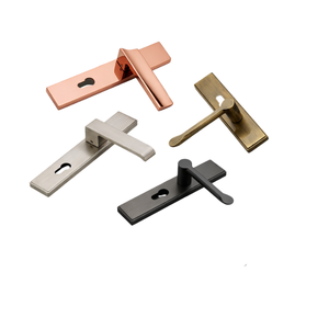 High Quality Brass <b>Door</b> <b>Handle</b> with Back Plate, Modern Lever Design, Durable Heavy Duty <b>Handle</b> for Home, Office & Hotel <b>Doors</b> - Product Image 1