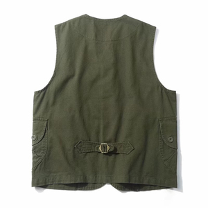 100% Cotton Twill Journalist Hunting <b>Camera</b> Man Vest Men's Multi-Pocket Casual Summer Outerwear Oversized Waistcoat - Product Image 5