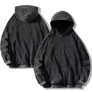 Acid Washed <b>Men's</b> Hoodie & Sweatshirts Custom Made High Quality Thick Cotton Hoodies <b>Men's</b> <b>Pullover</b> <b>Men's</b> Hoodies - Product Image 1