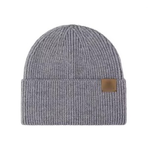 Custom Logo Patch <b>Knitted</b> Winter Waffle Beanie Hats with 3D Embroidery Dot Bows Fruit & Camouflage <b>Patterns</b> Unisex Adult - Product Image 2
