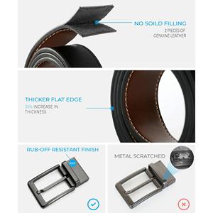 เข็มขัดหนังวัวแท้คุณภาพสูง ดีไซน์ใหม่ สำหรับทุกเพศ  สำหรับผู้ชาย - Product Image 4