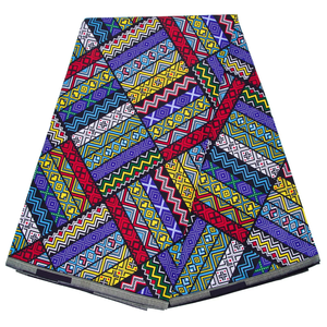 Tela de Algodón 100% con Estampado Africano de Cera de Tanzania y Estampado Ankara, Diseños Multicolores Brillantes para Estilo Tradicional y Moderno - Product Image 1
