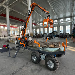 Nouvelle remorque forestière diesel pour le transport du bois avec pompe et engrenages, capacité de 2000 kg, remorque à benne basculante pour le bois - Product Image 3