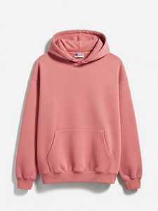 Sudadera con Capucha Extra Grande para Hombre, Color Sólido, Forro Polar, Diseño Casual con Bolsillos, Largo Regular, Ropa de Otoño, Sudadera de Algodón Tejido - Product Image 3