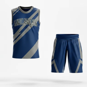Ensemble d'uniformes de basketball en gros : Maillot sans manches et short légers pour le sport - Product Image 4