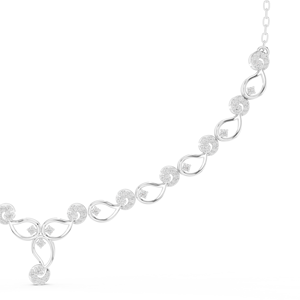 Collier en argent 925 plaqué rhodium avec moissanite pour femme, chaîne tennis, maillons goutte d'eau, classique - Product Image 6