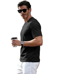High Quality Casual Style Shoulder <b>Down</b> Round Neck Short Sleeve 200g 100% Cotton Regular Fit Men Breathable Eco-Friendly T-Shirt - Product Image 2
