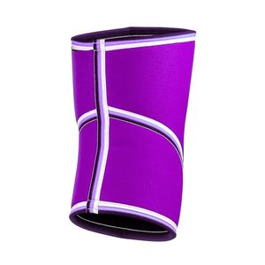 <b>Compression</b> Ergonomic Contoured Fit Non-Slip <b>Knee</b> Sleeve Magenta Neoprene 7mm Diagonal Stripe Squat Powerlifting Joint Support - Product Image 1