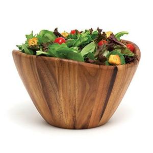 Bol à salade vintage en bois poli, bols de service décoratifs faits à la main, lavables au lave-vaisselle, écologiques, bols à fruits, décoration de table - Product Image 3