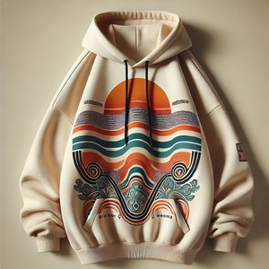 Sweat-shirt à capuche pour homme imprimé numériquement, en molleton premium personnalisé, poids lourd - Product Image 2