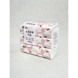 High Quality Cotton Tissues Low-Priced Living Soft Pack 150 <b>Sheets</b> X 3 - Product Image 1