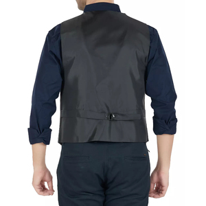 Gilet à carreaux écossais pour hommes, coupe ajustée élégante, tenue sans manches pour occasions formelles, décontractées, mariage et fête - Product Image 3