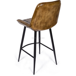 Silla de Barra Resistente con Base de Metal Sólido y Asiento Alto Cómodo para Barra de Desayunos, Isla de Cocina y Áreas de Descanso - Product Image 5