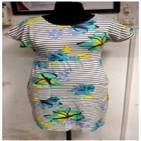 Robe mi-longue pour femme de haute qualité, douce et naturelle, col rond, motif feuille, tissu lavable, logo personnalisé, exportateurs indiens, prix bas