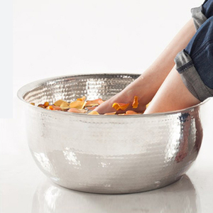 Highest Quality Hammered Stainless Steel Household Pedicure Bowl Fabulous Design Pedicure Bowl Bathroom Products <b>Basins</b> - Product Image 1