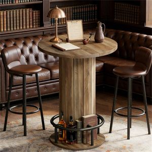 "Space-saving <b>Bar</b> <b>Table</b> <b>Round</b> or Coffee <b>Table</b> Versatile Design (<b>table</b> Only)" - Product Image 4