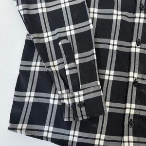 Custom Mens Rhinestone <b>Plaid</b> Flannel <b>Shirt</b> Long Sleeve Button Down Streetwear Flame-Retardant High Quality Wholesale - Product Image 4