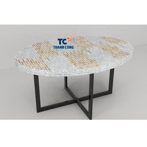 Fabricant de meubles TABLE EN Nacre Style d'intérieur de luxe TABLE EN Nacre BLANC Vietnam - Product Image 1