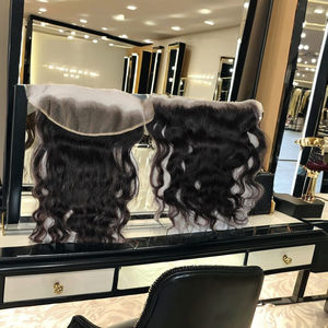 Perruques Lace Closure ondulée brésilienne, cheveux bruts, extensions de cheveux humains à double trame, 4x4, 5x5, 6x6 - Product Image 1