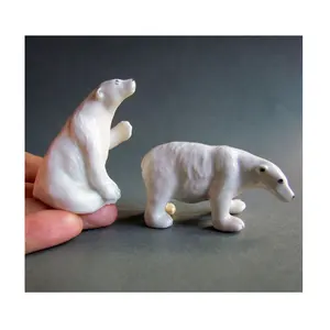 Figura de oso Polar de mármol de Color personalizado, de la mejor calidad para decoración del hogar